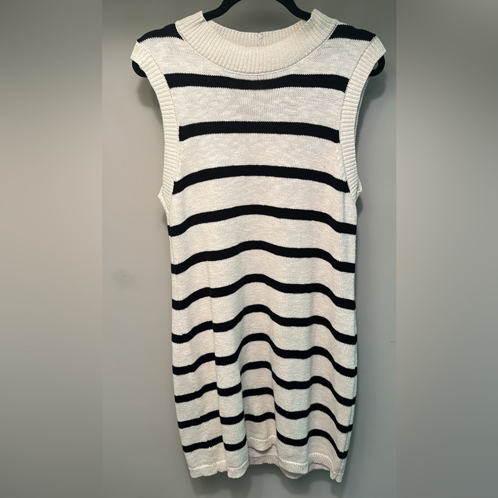 Sanctuary Navy and White Sleeveless Dress